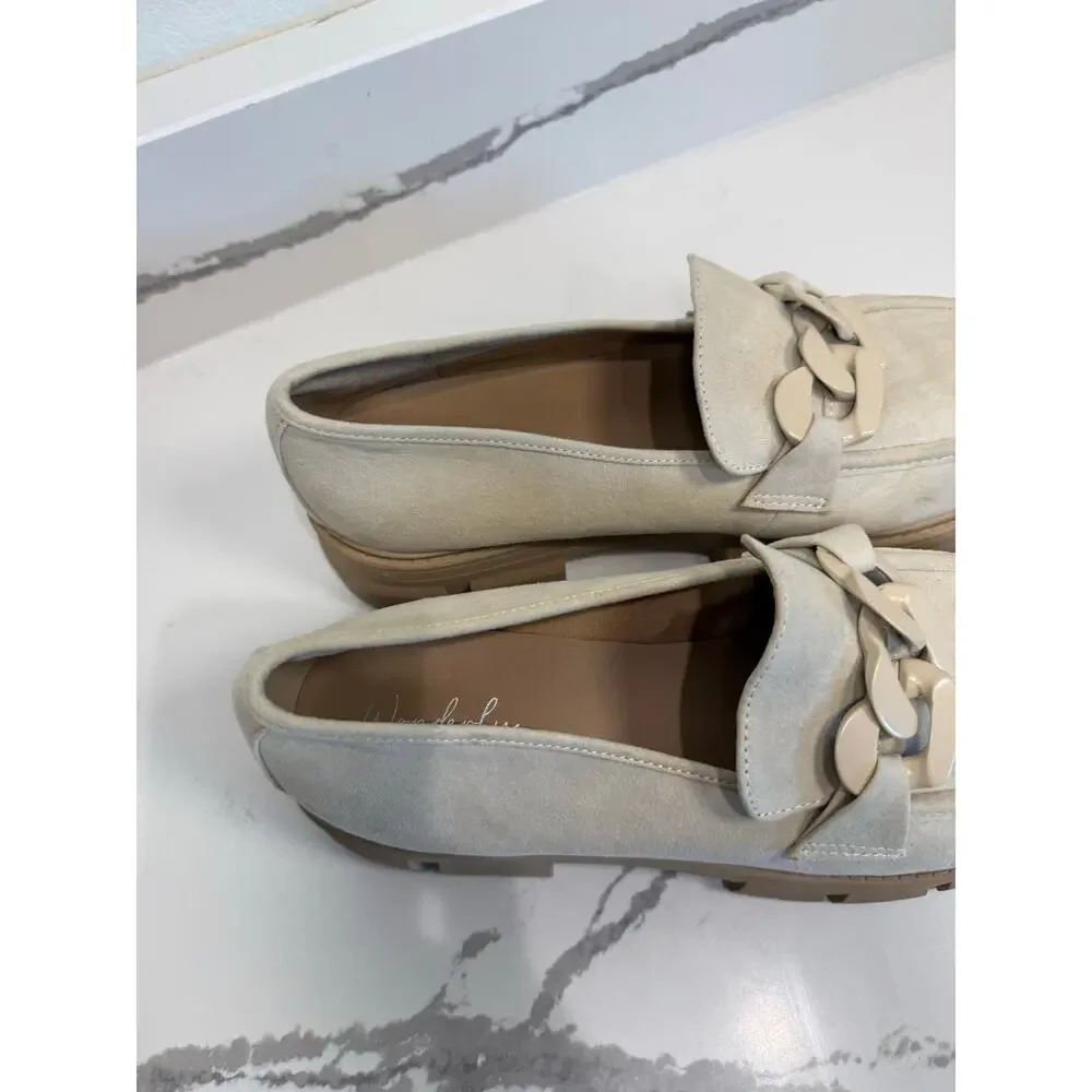 Wonderly Lana‎ Lug Loafer Chunky Cream Size 10 Chain-never worn, just in closet!
